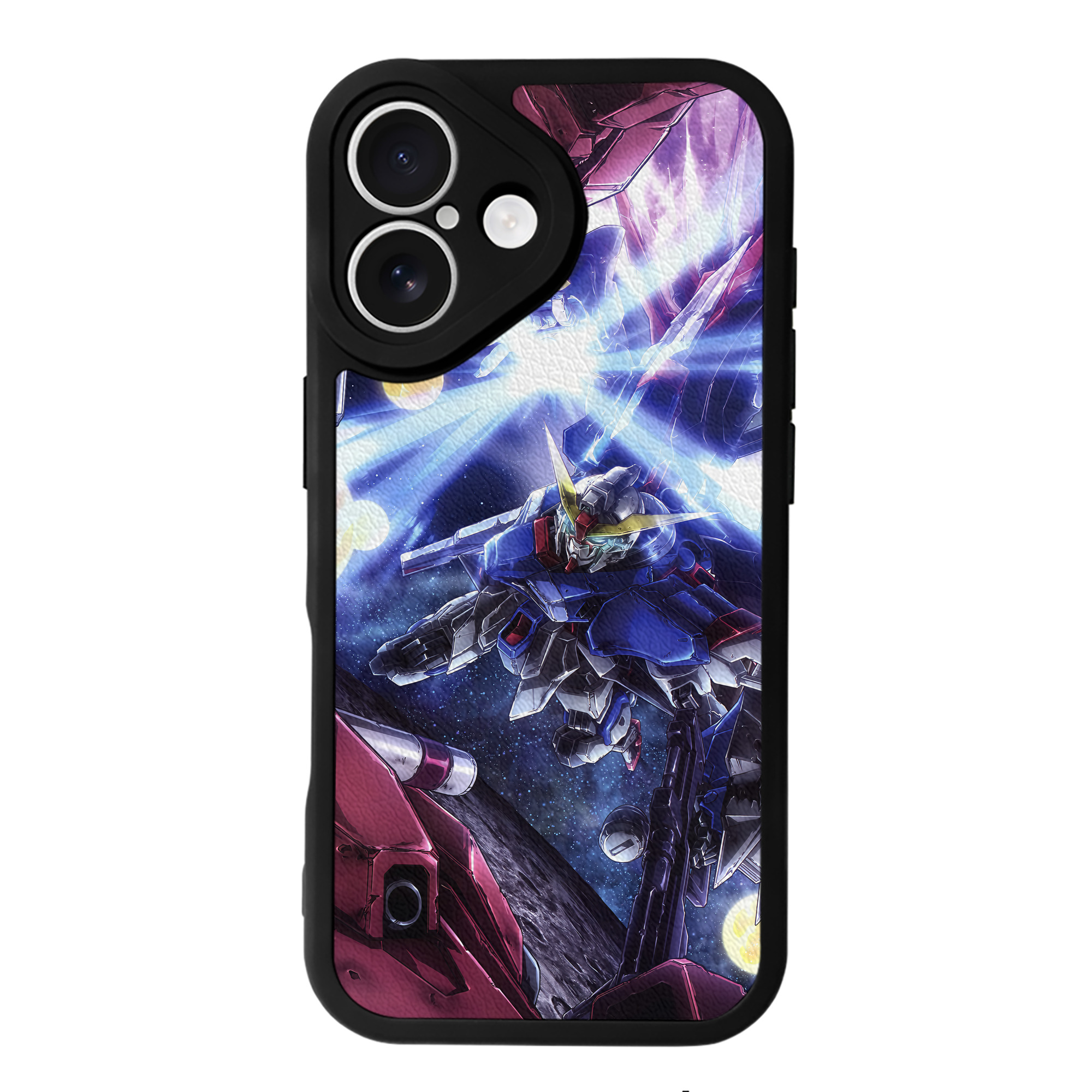 （画像用） 機動戦士ガンダム Mobile Suit Gundam 【iPhone 16シリーズ対応】シリコンスマホケース（レザー調） 材質：シリコン
